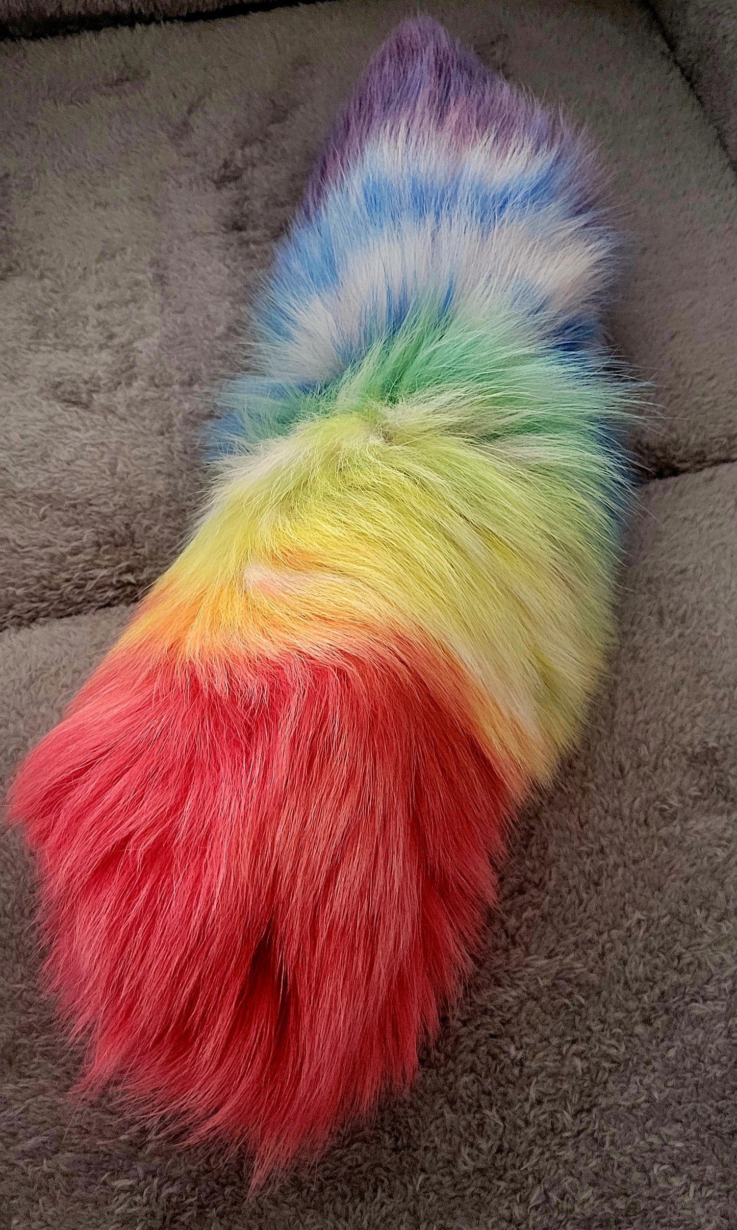 Dyed Shadow fox tail rainbow