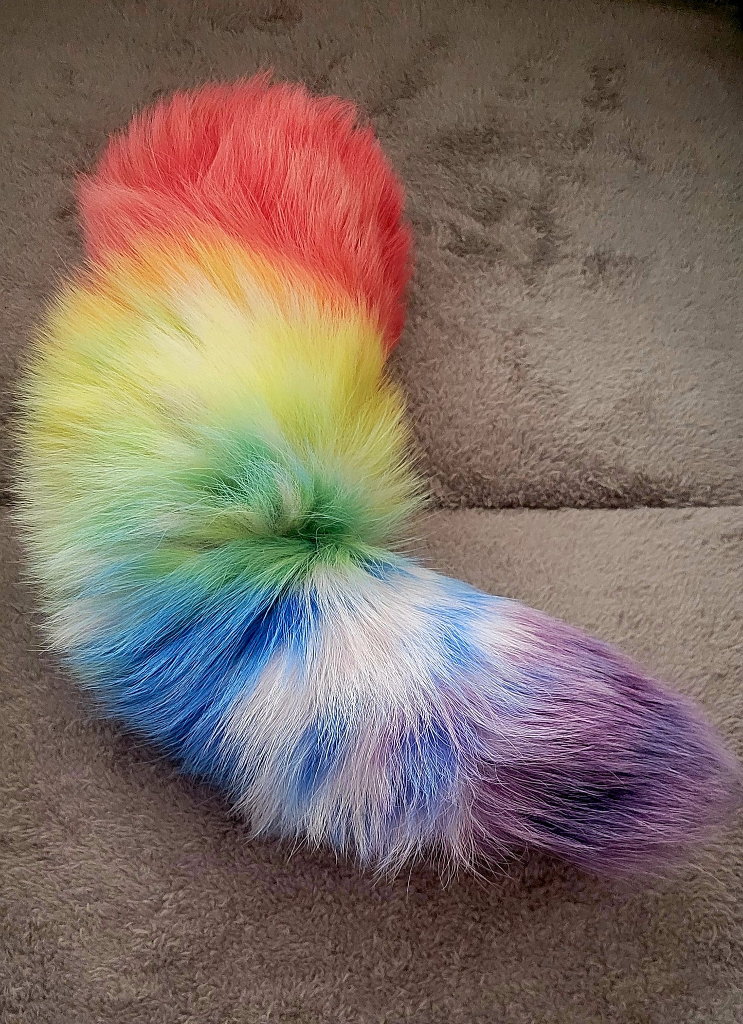 Dyed Shadow fox tail rainbow