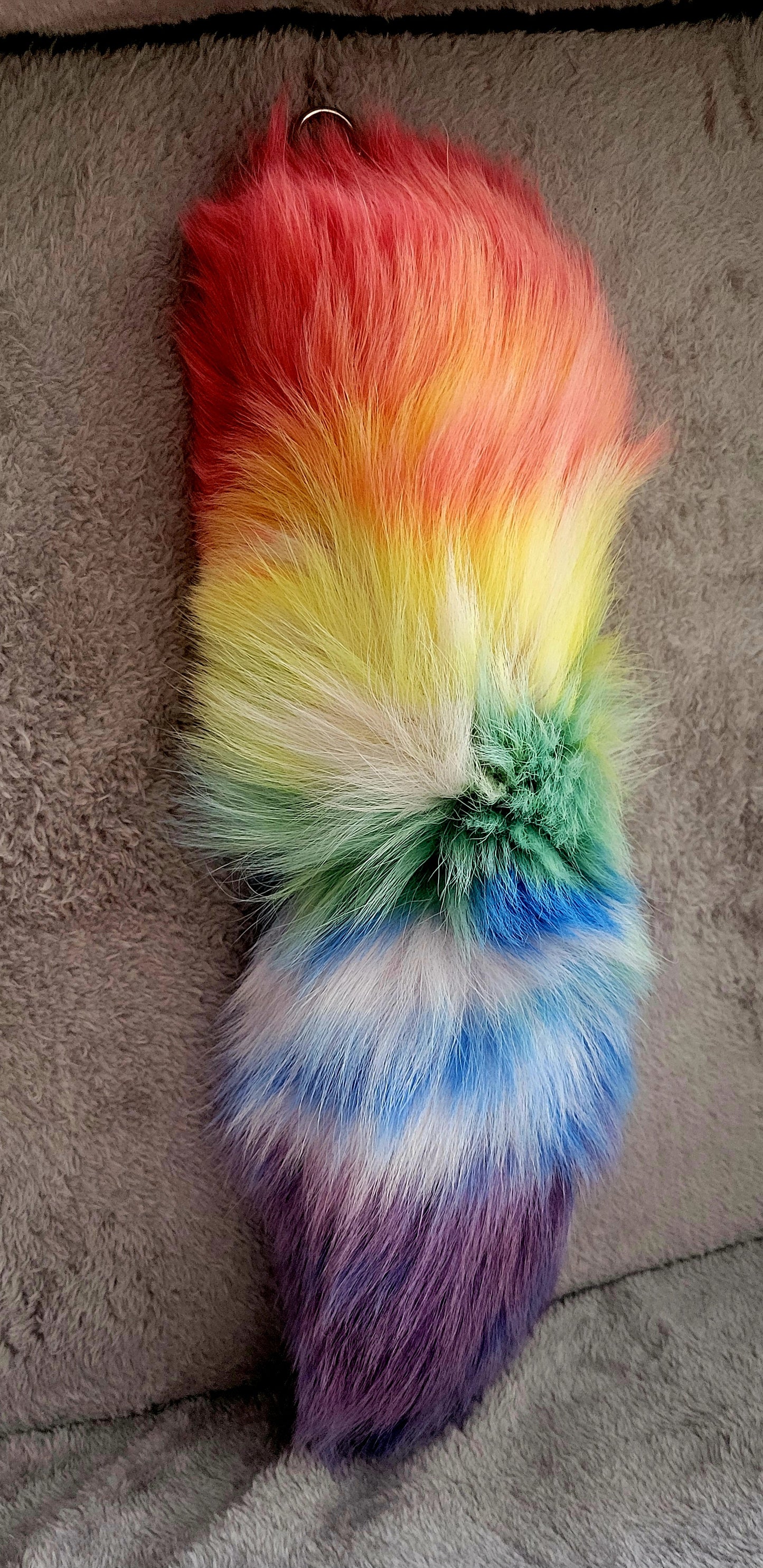 Dyed Shadow fox tail rainbow