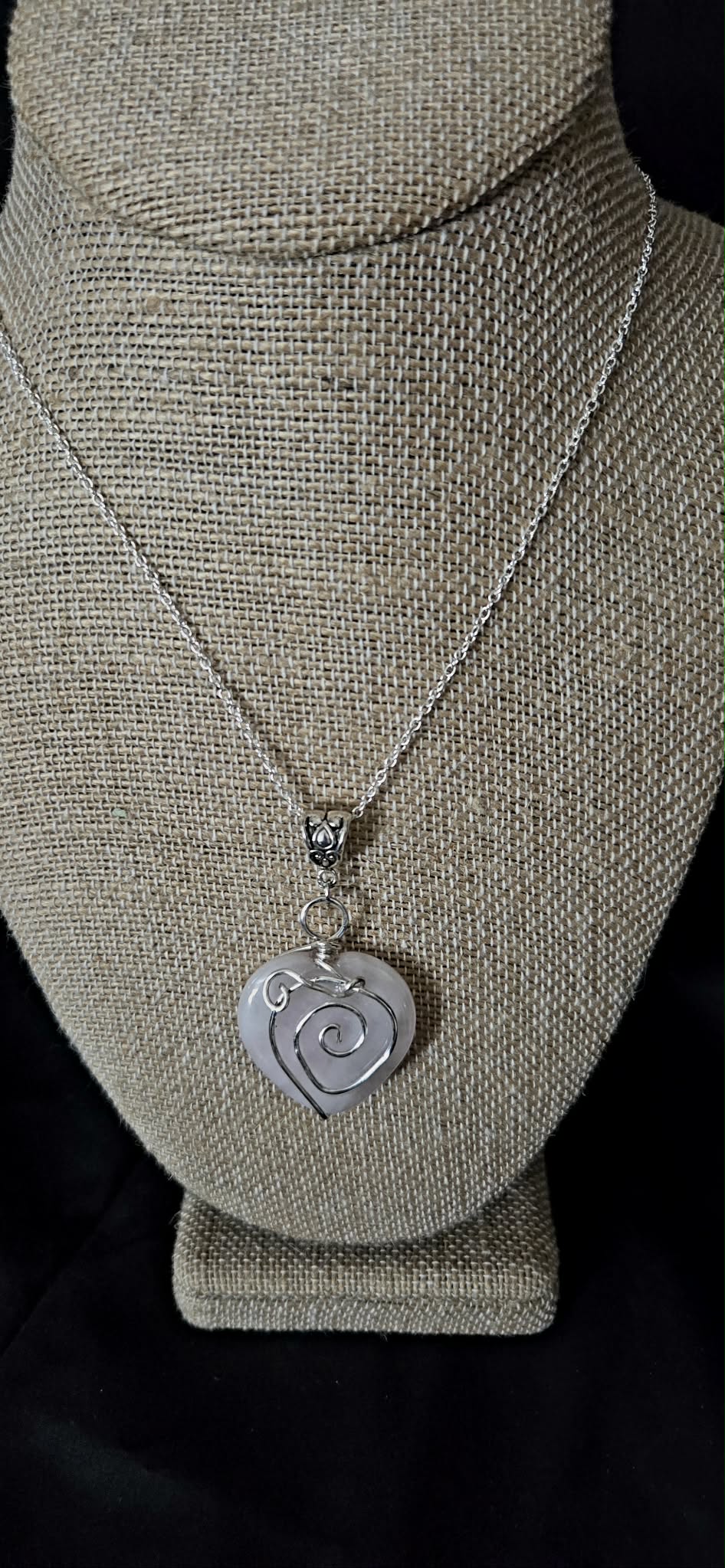 Heart Rose Quartz Necklace