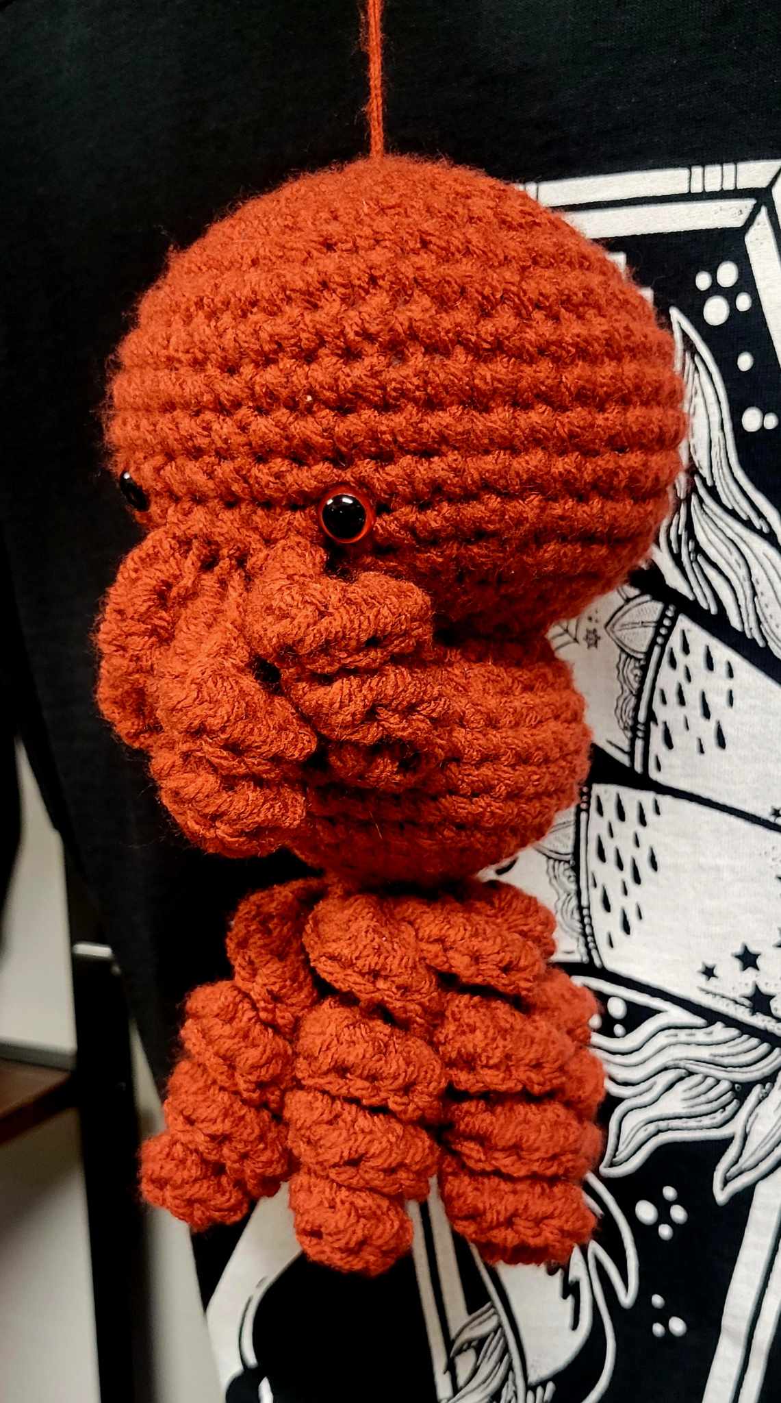 Hand made knitted Cthulhu doll