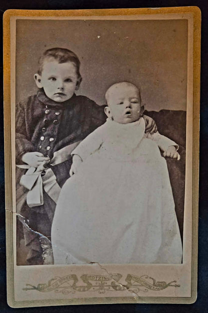 Antique Portrait of Two Children