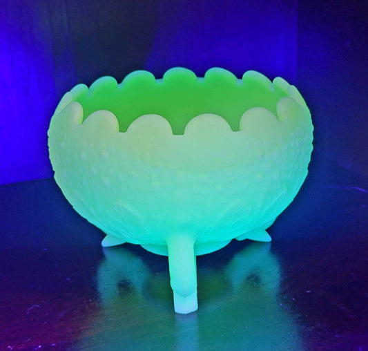 Fenton Uranium Glass Bowl