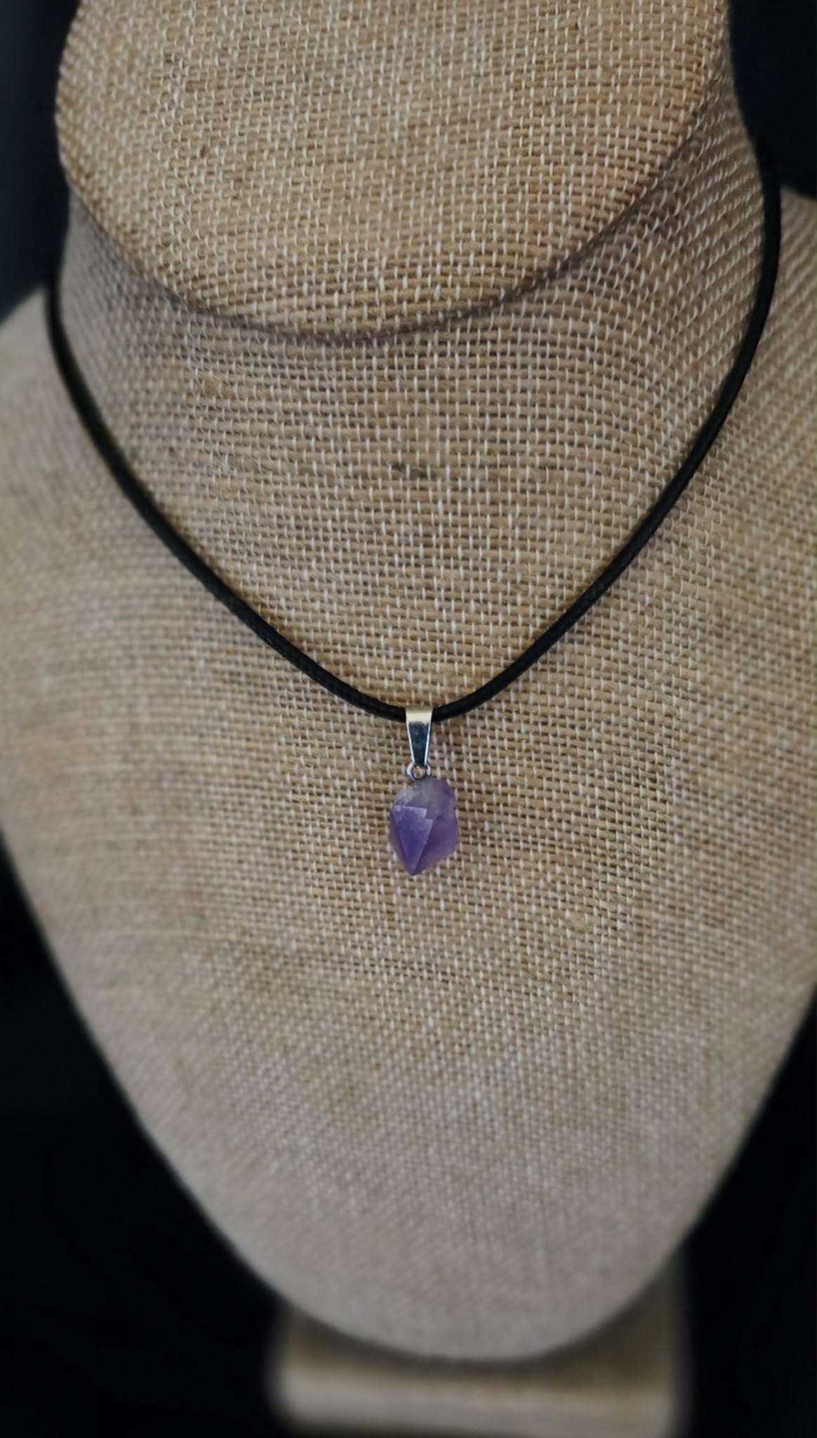 Raw Amethyst Point Necklace