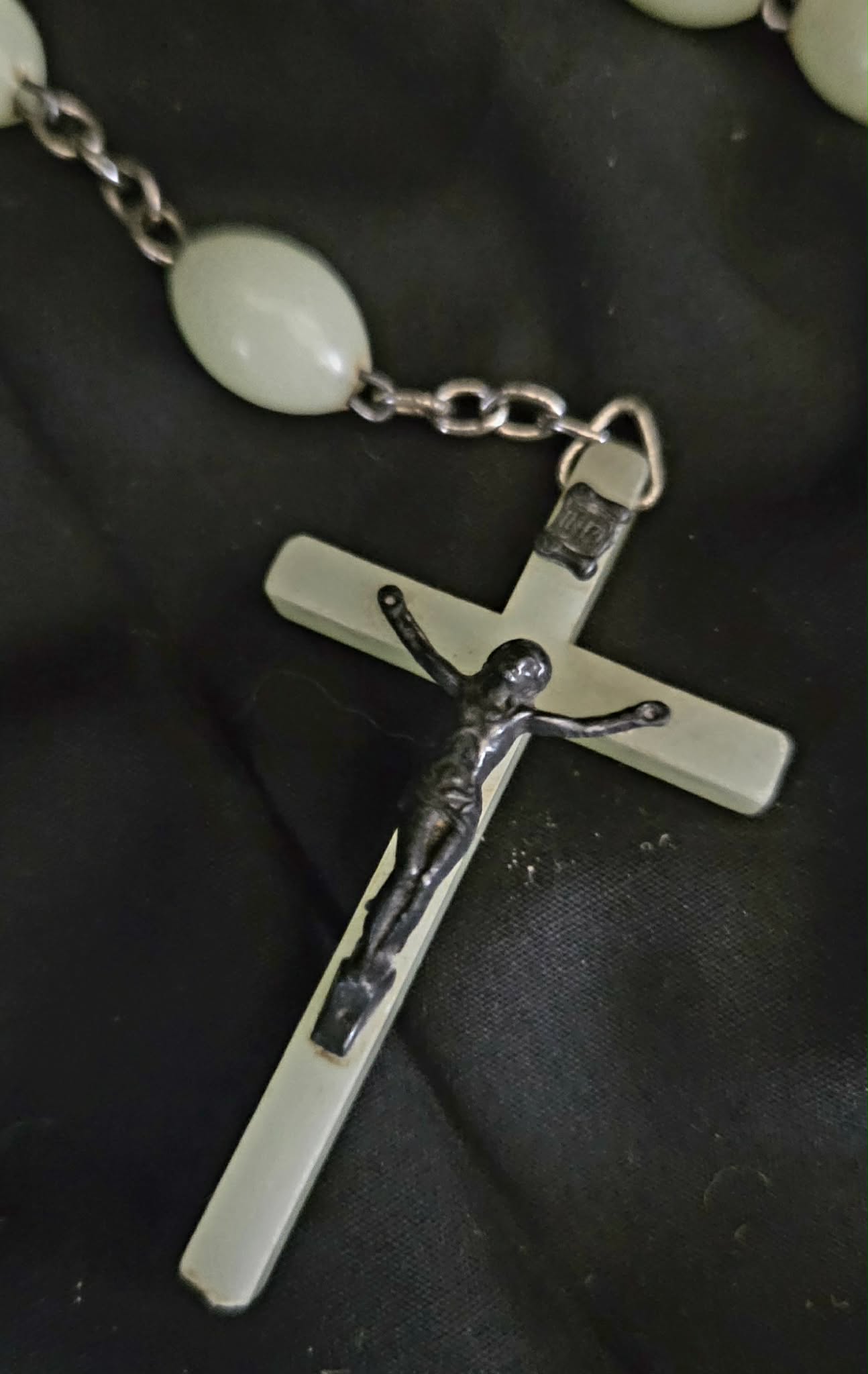 Vintage Glowing Rosary Necklace