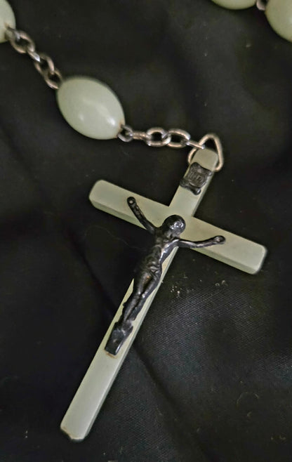 Vintage Glowing Rosary Necklace
