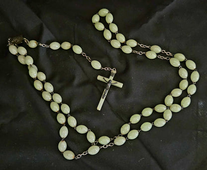 Vintage Glowing Rosary Necklace